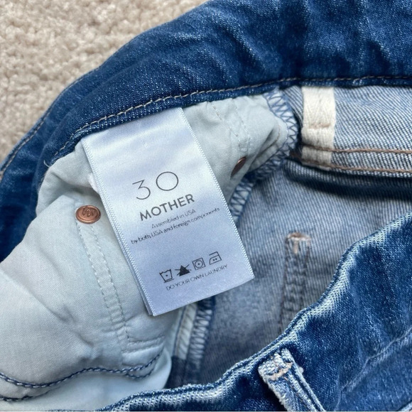 Mother High Waisted Looker Ankle Denim Hold Rush Baby Distressed Jeans Skinny - Picture 6 of 9